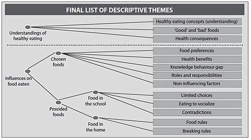 Figure 3: Descriptive Themes: U.K. Children's Perspectives on Healthy Eating